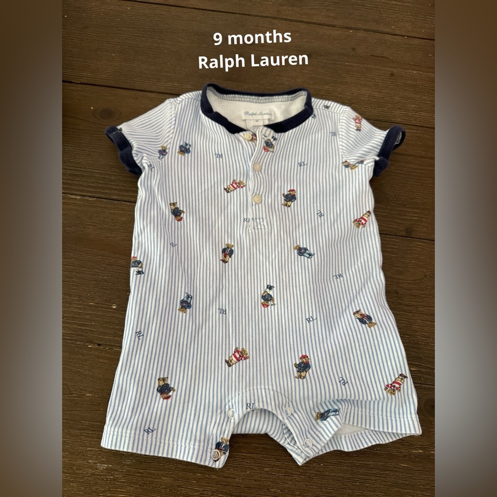 Ralph Lauren Polo Bear onesie 9 months